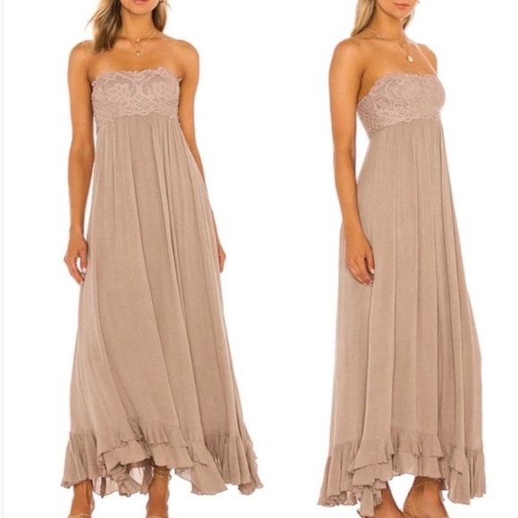 [Free People] Hazelnut Adela Corset Maxi Dress - Picture 3 of 14
